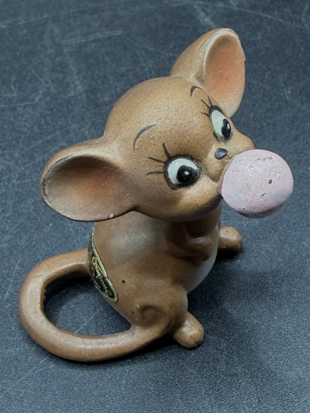 Josef Originals Vintage Bubblegum Mouse Anthropomorphic Kitsch Ceramic Figure